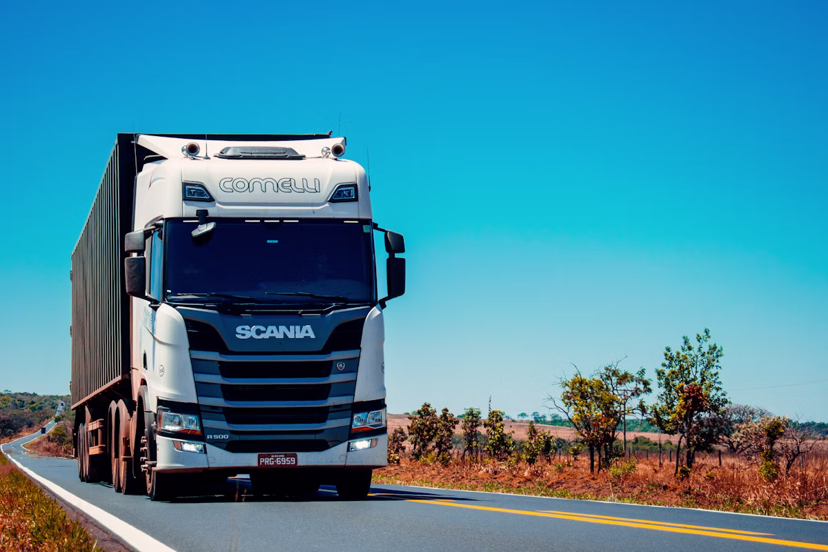 Semi truck on a Michigan highway — trucking insurance